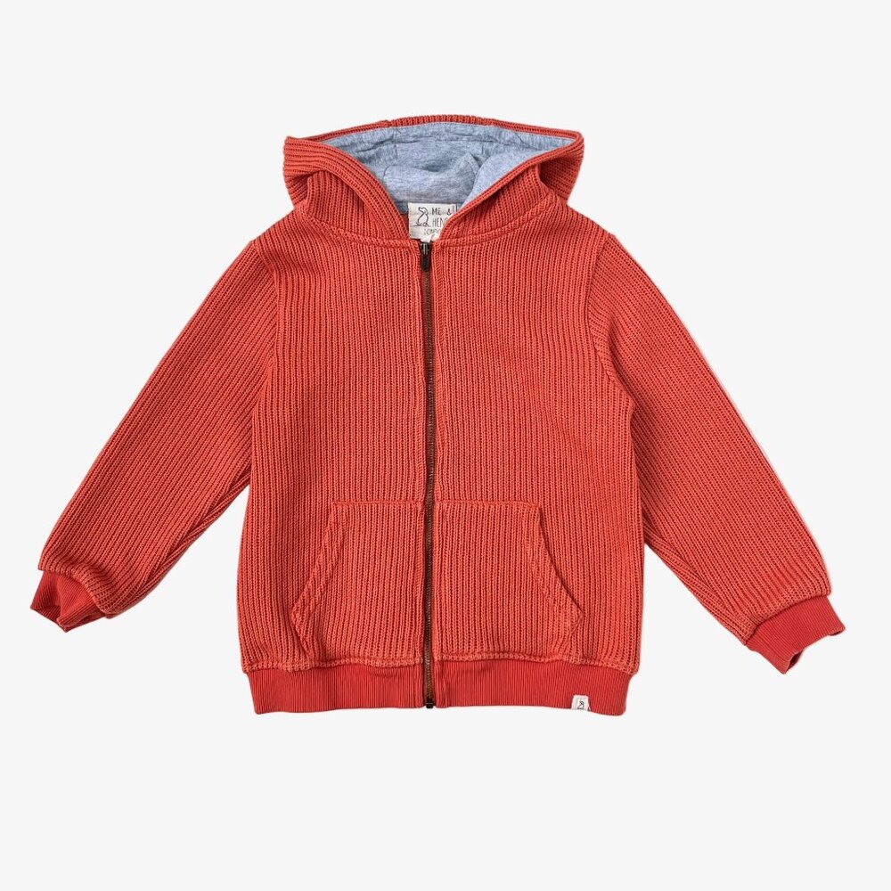 Me & Henry London – Knitted Hoodie with Zipper (Size 4–5 years)